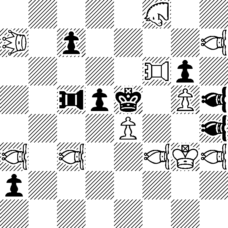 5*3S2/*3Q1p4*3B/5*3Rp1/2*3rpk1P*3b/4P2*3b/*3B1*3B2*3BK*3B/p7/8