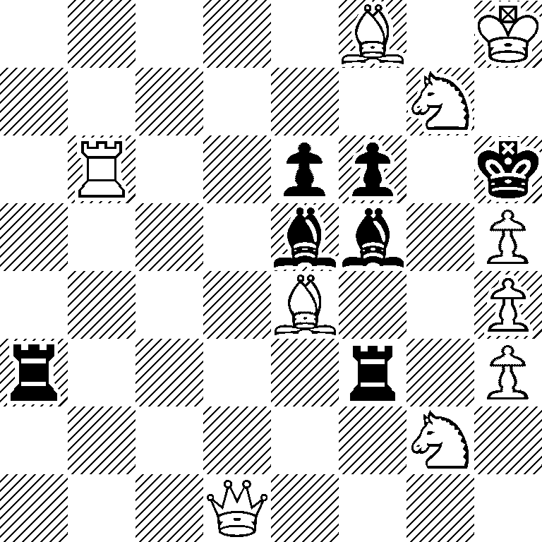 5B1K/6N1/1R2pp1k/4bb1P/4B2P/r4r1P/6N1/3Q4