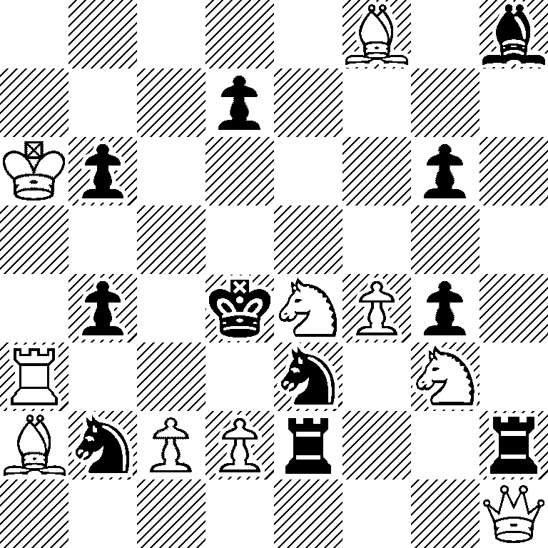 5B1b/3p4/Kp4p1/8/1p1kNPp1/R3n1N1/BnPPr2r/7Q