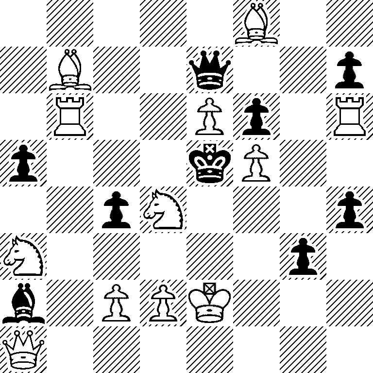 5B2/1B2q2p/1R2Pp1R/p3kP2/2pN3p/N5p1/b1PPK3/Q7