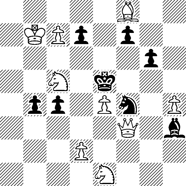 5B2/1KPp1p2/6p1/2N1k3/1pp1Pn1P/5Q1b/3P4/4N3