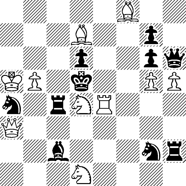 5B2/3B2p1/3p2pq/KP1k2PP/n1rNR3/Q7/2b3nr/3N4