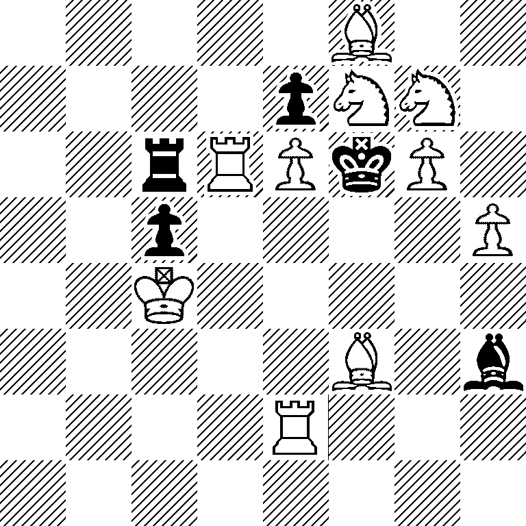 5B2/4pNN1/2rRPkP1/2p4P/2K5/5B1b/4R3/8