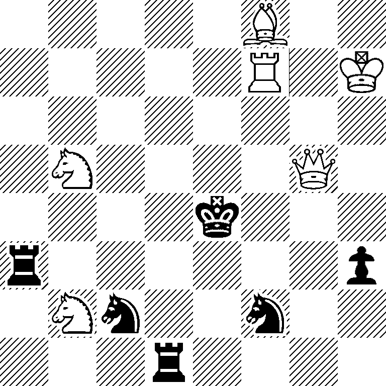 5B2/5R1K/8/1N4Q1/4k3/r6p/1Nn2n2/3r4