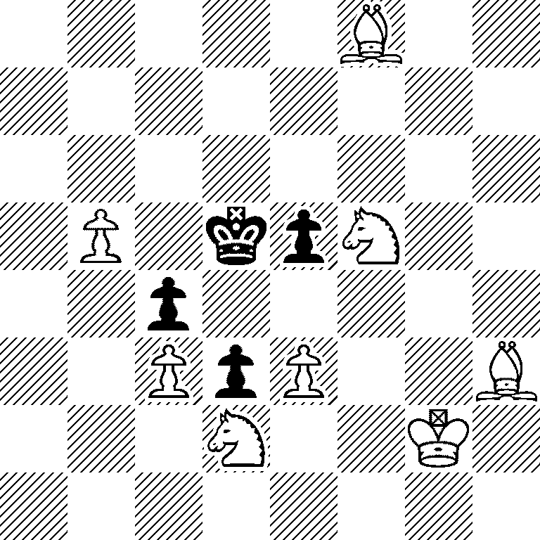 5B2/8/8/1P1kpN2/2p5/2PpP2B/3N2K1/8