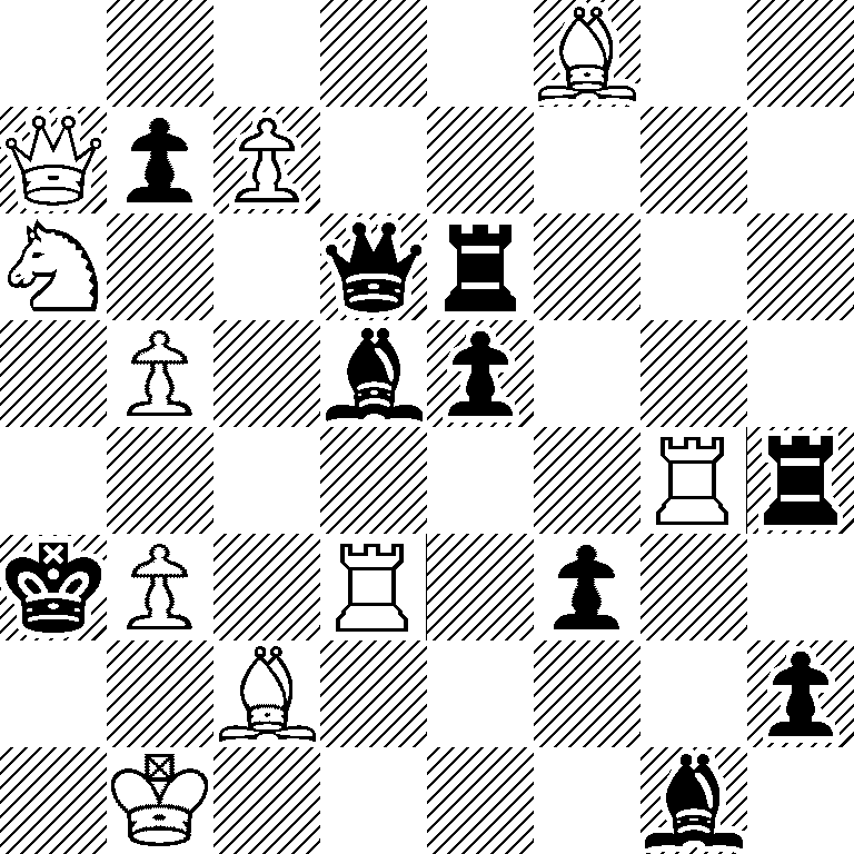 5B2/QpP5/N2qr3/1P1bp3/6Rr/kP1R1p2/2B4p/1K4b1