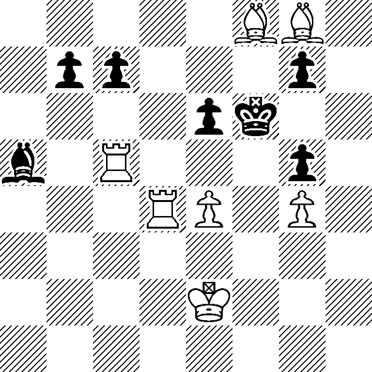 5BB1/1pp3p1/4pk2/b1R3p1/3RP1P1/8/4K3/8