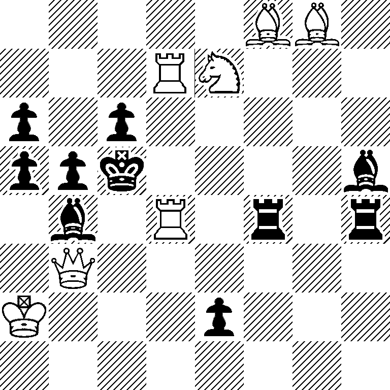 5BB1/3RN3/p1p5/ppk4b/1b1R1r1r/1Q6/K3p3/8