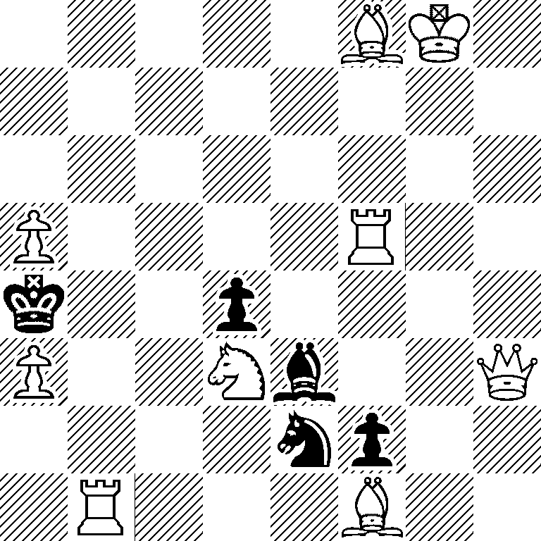 5BK1/8/8/P4R2/k2p4/P2Nb2Q/4np2/1R3B2