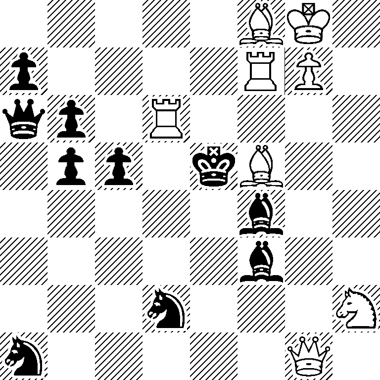 5BK1/p4RP1/qp1R4/1pp1kB2/5b2/5b2/3n3N/n5Q1