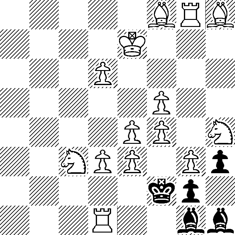 5BRB/4K3/3P4/5P2/4PP1N/2NPP1Pp/5kp1/3R2bb