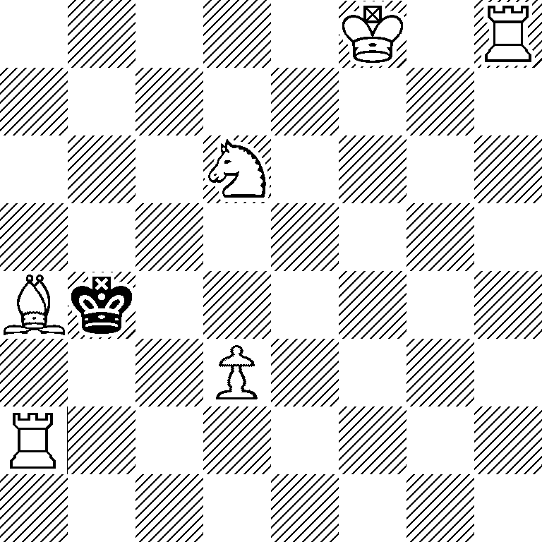 5K1R/8/3N4/8/Bk6/3P4/R7/8