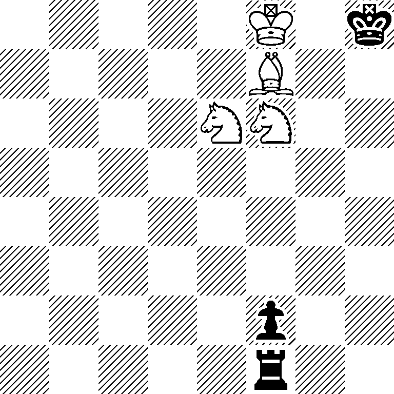 5K1k/5B2/4NN2/8/8/8/5p2/5r2