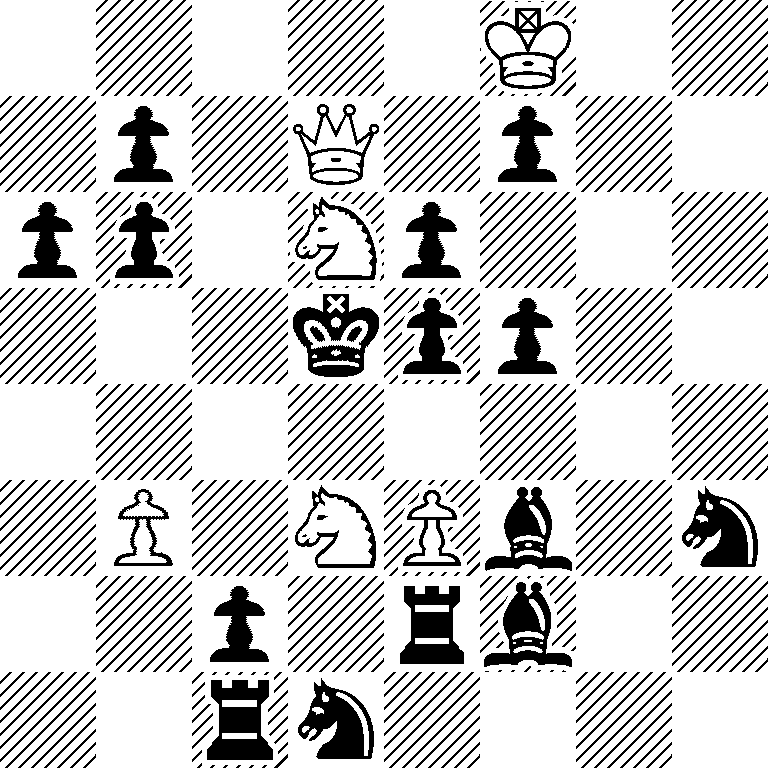 5K2/1p1Q1p2/pp1Np3/3kpp2/8/1P1NPb1n/2p1rb2/2rn4