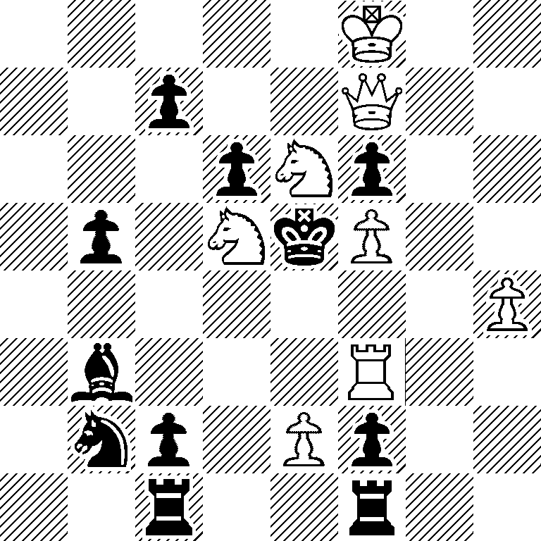 5K2/2p2Q2/3pNp2/1p1NkP2/7P/1b3R2/1np1Pp2/2r2r2