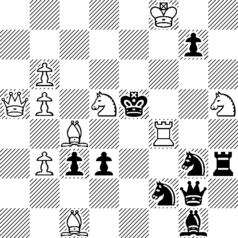 5K2/6p1/1P6/QP1Nk2N/2B2R2/1Ppp2nr/5nq1/2B3b1