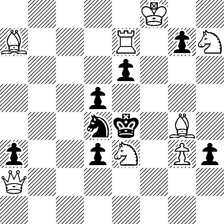 5K2/B3R1pN/4p3/3p4/3nk1B1/p2pN1Pp/Q7/8