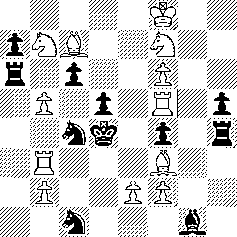 5K2/pNB2N2/r1p2P2/1P1p1R1p/2nk1p1r/1R3B2/1P2PP2/2n3b1