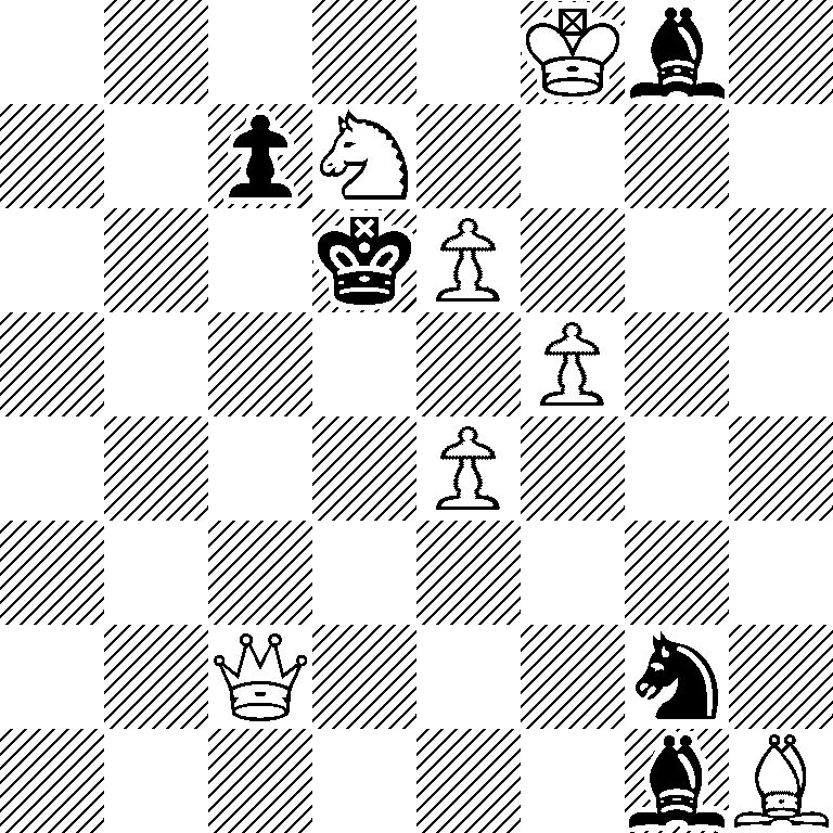 5Kb1/2pN4/3kP3/5P2/4P3/8/2Q3n1/6bB