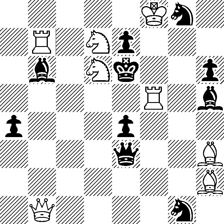 5Kn1/1R1Np3/1b1Nk2p/5R1b/p3p3/4q2B/7B/1Q4n1