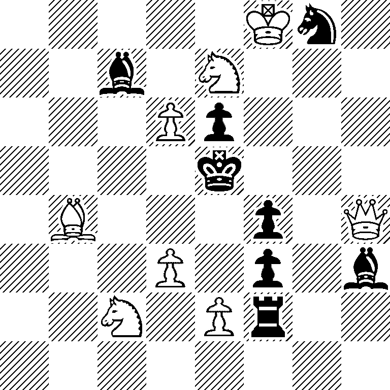 5Kn1/2b1N3/3Pp3/4k3/1B3p1Q/3P1p1b/2N1Pr2/8