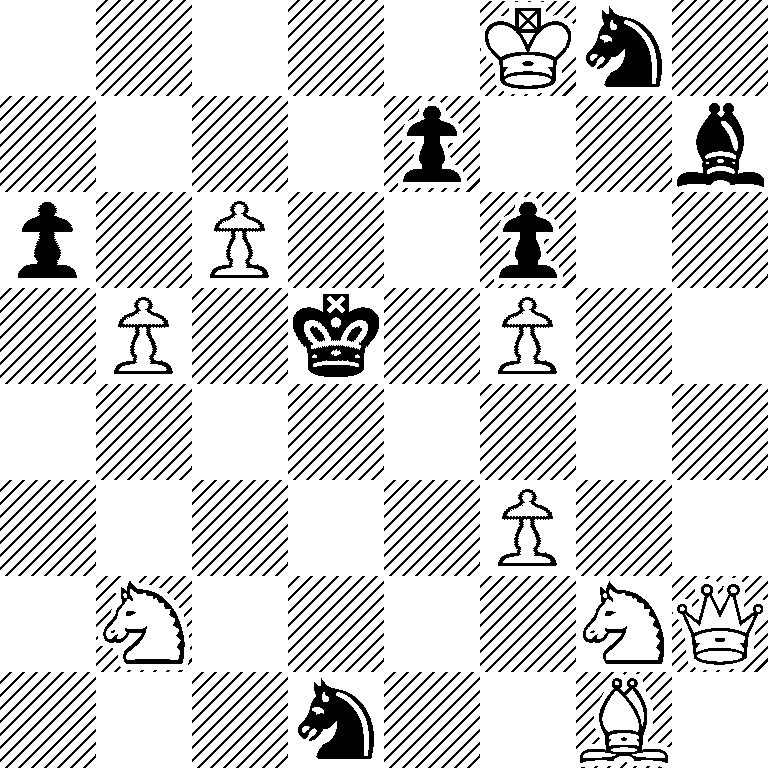 5Kn1/4p2b/p1P2p2/1P1k1P2/8/5P2/1N4NQ/3n2B1
