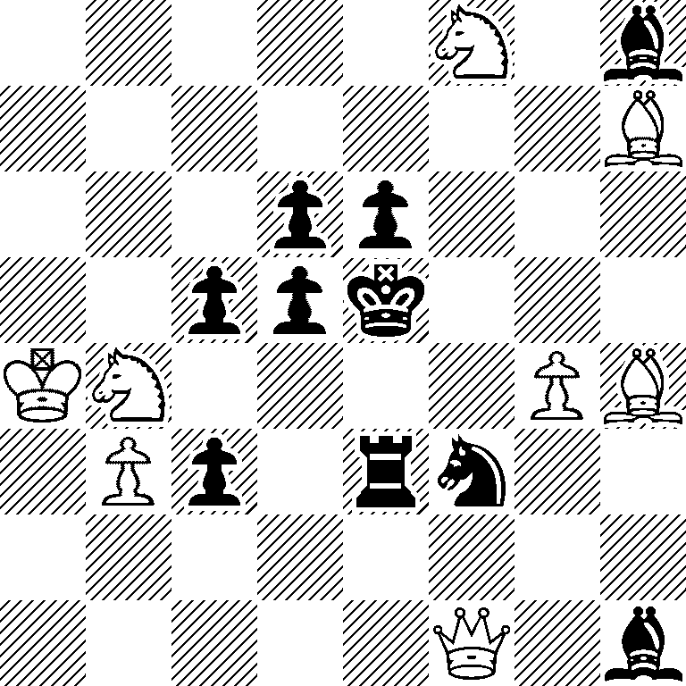 5N1b/7B/3pp3/2ppk3/KN4PB/1Pp1rn2/8/5Q1b