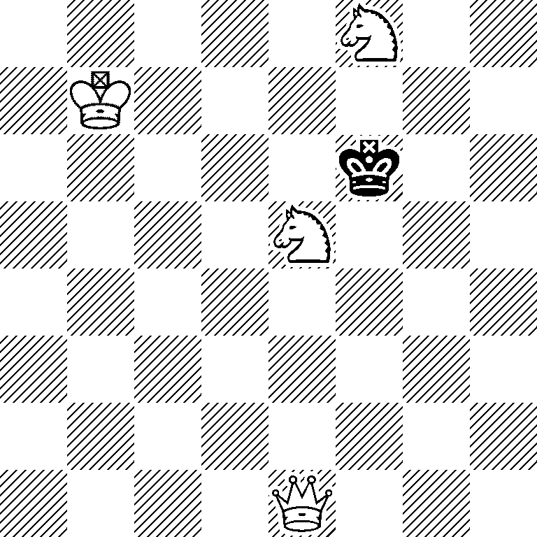 5N2/1K6/5k2/4N3/8/8/8/4Q3