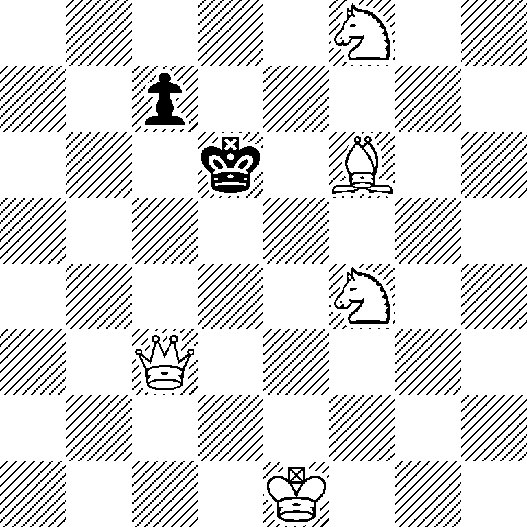 5N2/2p5/3k1B2/8/5N2/2Q5/8/4K3