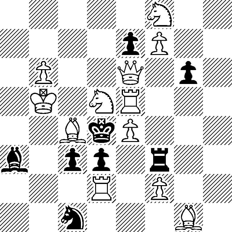 5N2/4pP2/1P2Q1p1/1K1NR3/2BkP3/b1pp1r2/3R1P2/2n3B1