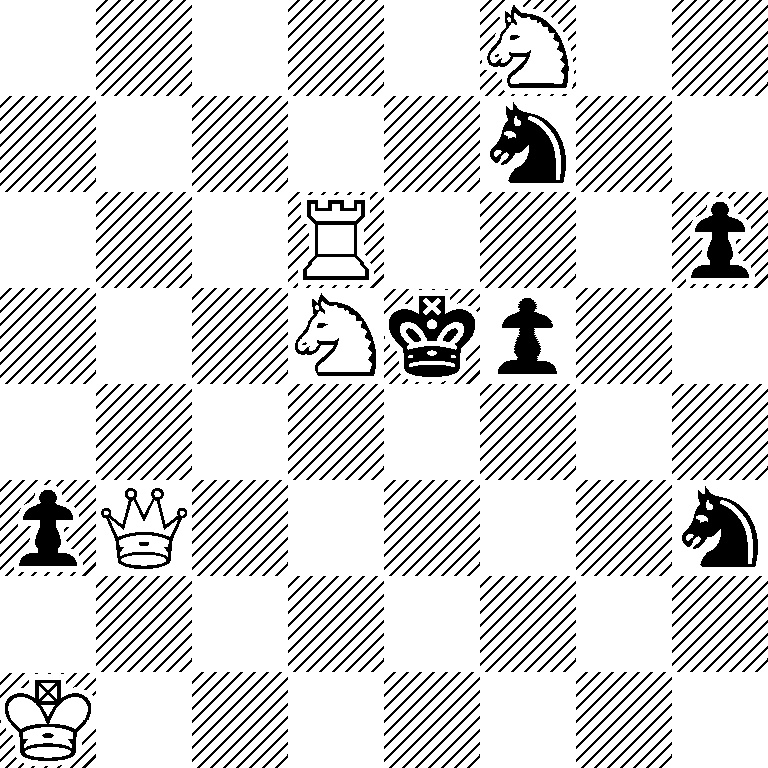 5N2/5n2/3R3p/3Nkp2/8/pQ5n/8/K7