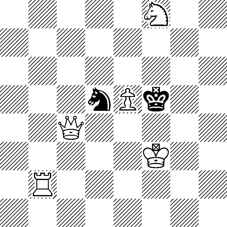 5N2/8/8/3nPk2/2Q5/5K2/1R6/8
