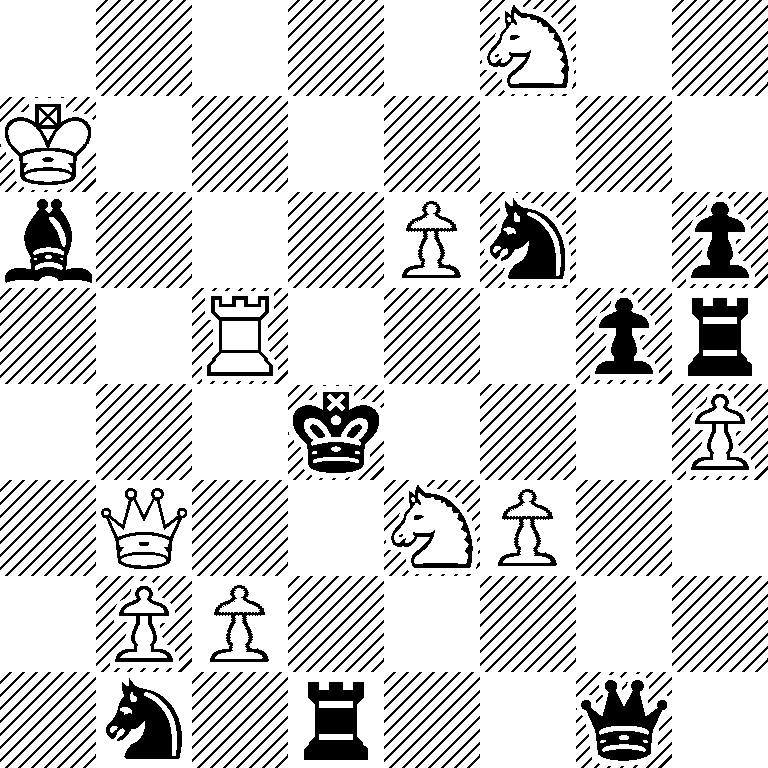 5N2/K7/b3Pn1p/2R3pr/3k3P/1Q2NP2/1PP5/1n1r2q1