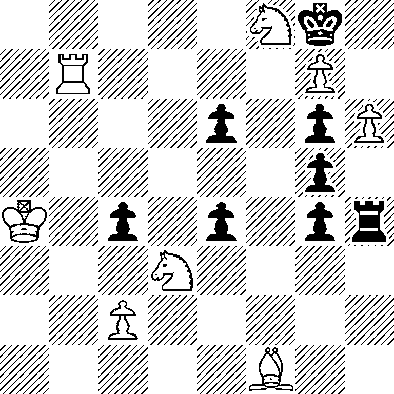 5Nk1/1R4P1/4p1pP/6p1/K1p1p1pr/3N4/2P5/5B2