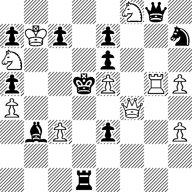 5Nq1/pKp1p2n/N3p3/p2kP1RP/P4Q2/1bP1p2P/8/3r4