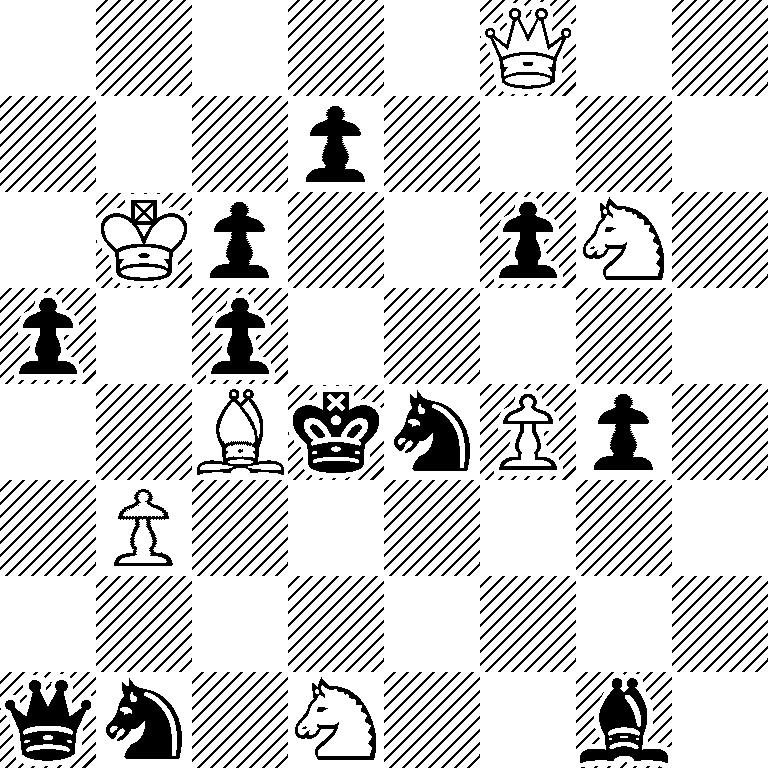 5Q2/3p4/1Kp2pN1/p1p5/2BknPp1/1P6/8/qn1N2b1