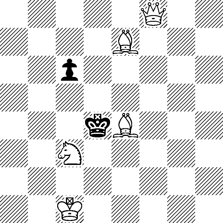 5Q2/4B3/2p5/8/3kB3/2N5/8/2K5