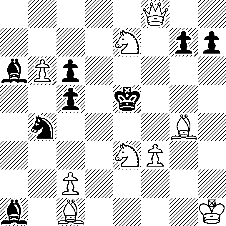 5Q2/4N1pp/bPp5/2p1k3/1n4B1/4NP2/2P5/b1B4K