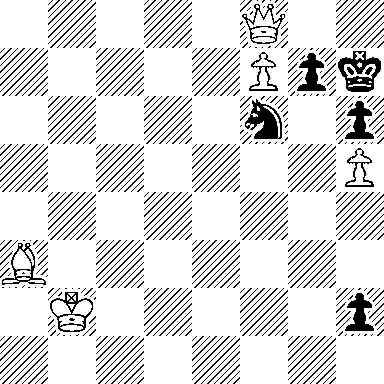 5Q2/5Ppk/5n1p/7P/8/B7/1K5p/8