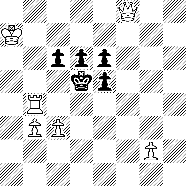 5Q2/K7/2ppp3/3kp3/1R6/1PP5/6P1/8
