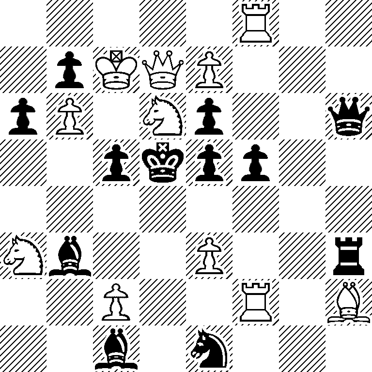 5R2/1pKQP3/pP1Np2q/2pkpp2/8/Nb2P2r/2P2R1B/2b1n3