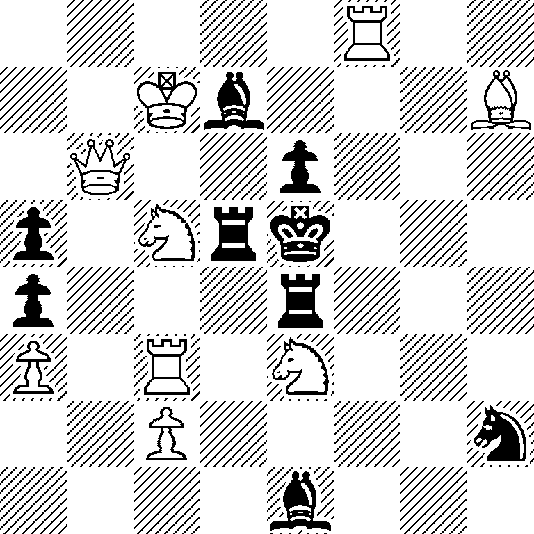 5R2/2Kb3B/1Q2p3/p1Nrk3/p3r3/P1R1N3/2P4n/4b3