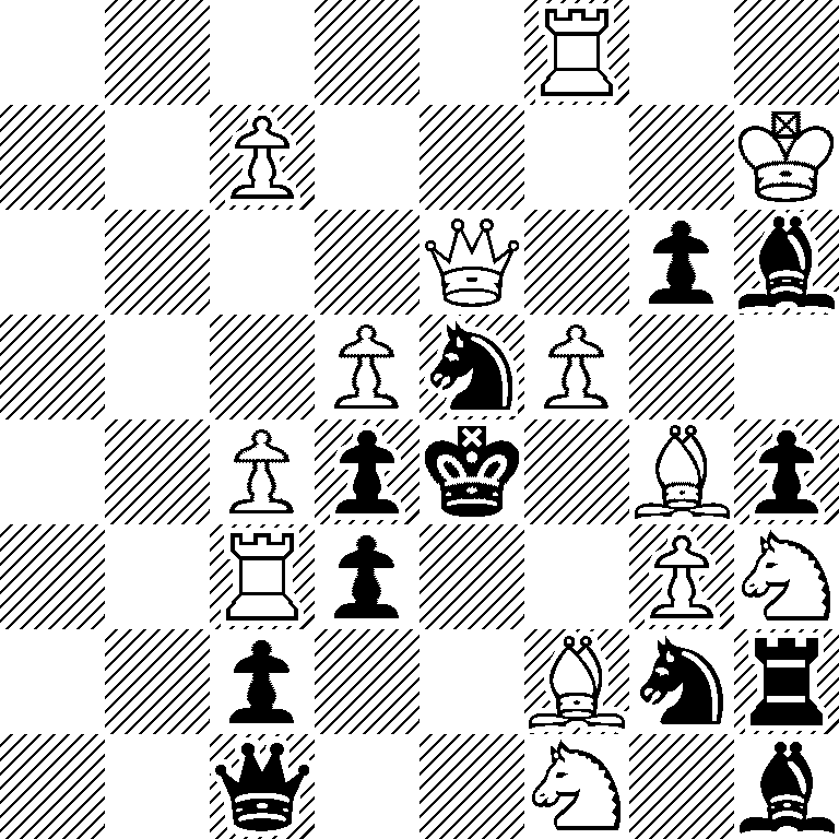 5R2/2P4K/4Q1pb/3PnP2/2Ppk1Bp/2Rp2PN/2p2Bnr/2q2N1b