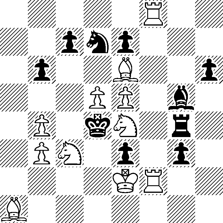 5R2/2pnp3/1p2B2p/3PP1b1/1P1kN1r1/1PN1p1p1/4KR2/B7