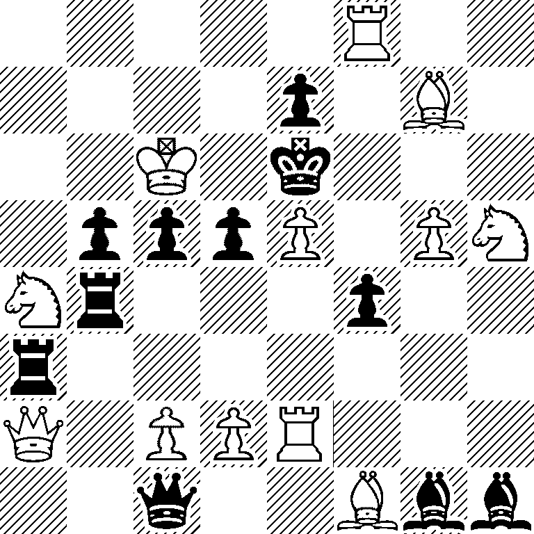 5R2/4p1B1/2K1k3/1pppP1PN/Nr3p2/r7/Q1PPR3/2q2Bbb