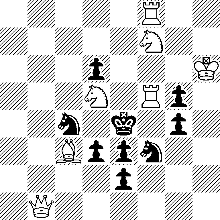 5R2/5N2/3p3K/3N1Rp1/2n1k1p1/2Bppn2/4p3/1Q6