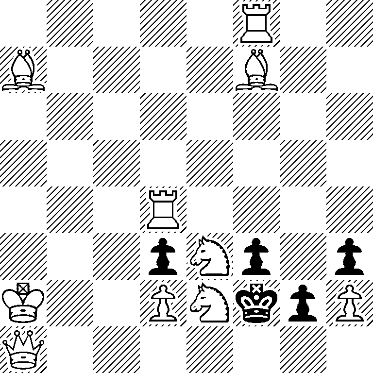 5R2/B4B2/8/8/3R4/3pNp1p/K2PNkpP/Q7