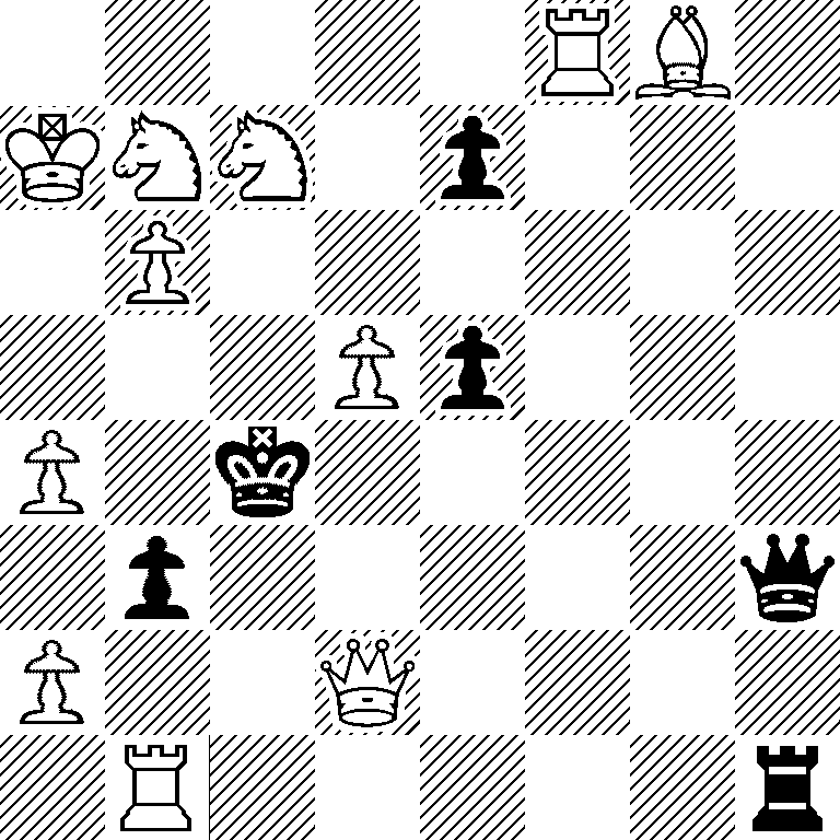 5RB1/KNN1p3/1P6/3Pp3/P1k5/1p5q/P2Q4/1R5r