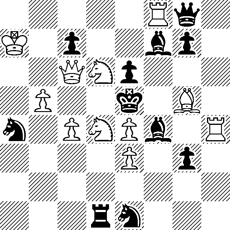 5Rq1/K1p2bp1/2QNp3/1P2k1B1/n1PNPb1R/4P1p1/8/3rn3