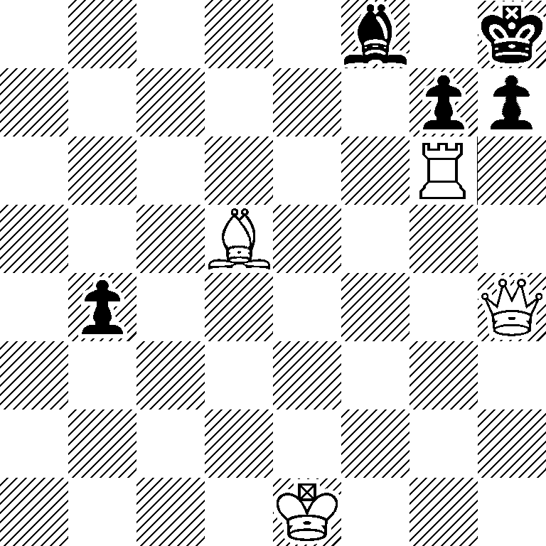 5b1k/6pp/6R1/3B4/1p5Q/8/8/4K3